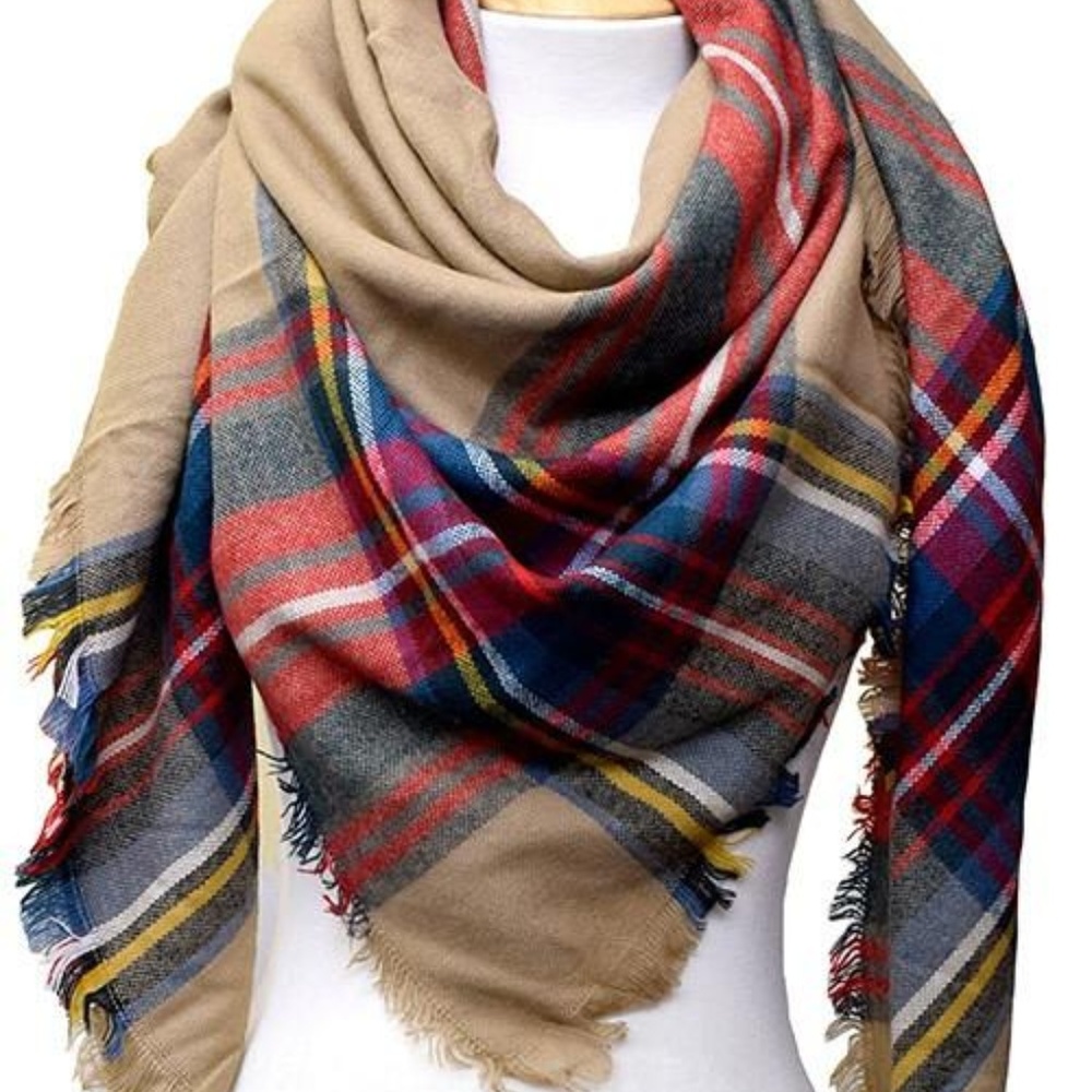 Plaid Blanket Scarf